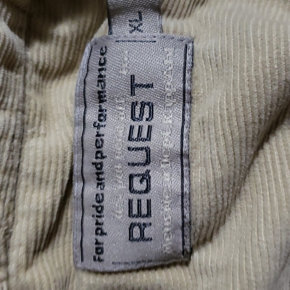 Beige mens XL corduroy button down shirt - Picture 2 of 6